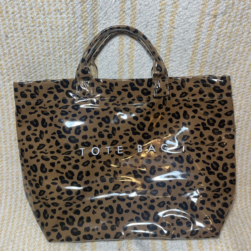 Leopard Print PVC Tote Bag - Picture 4 of 6